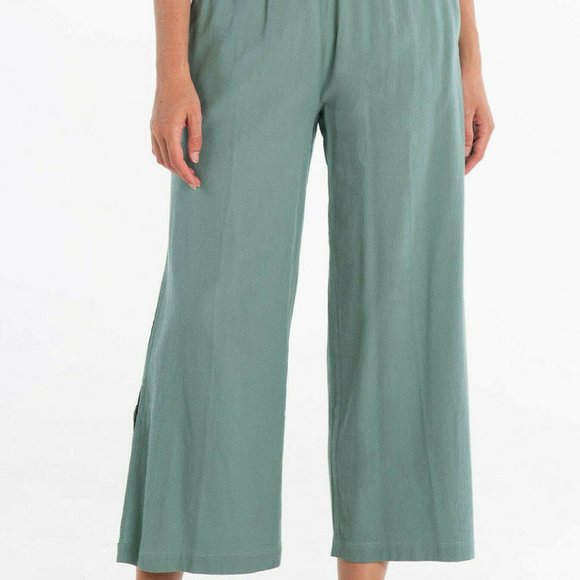 Fresh Produce 1X Lagoon Green Avila Capris Pants - Picture 7 of 12